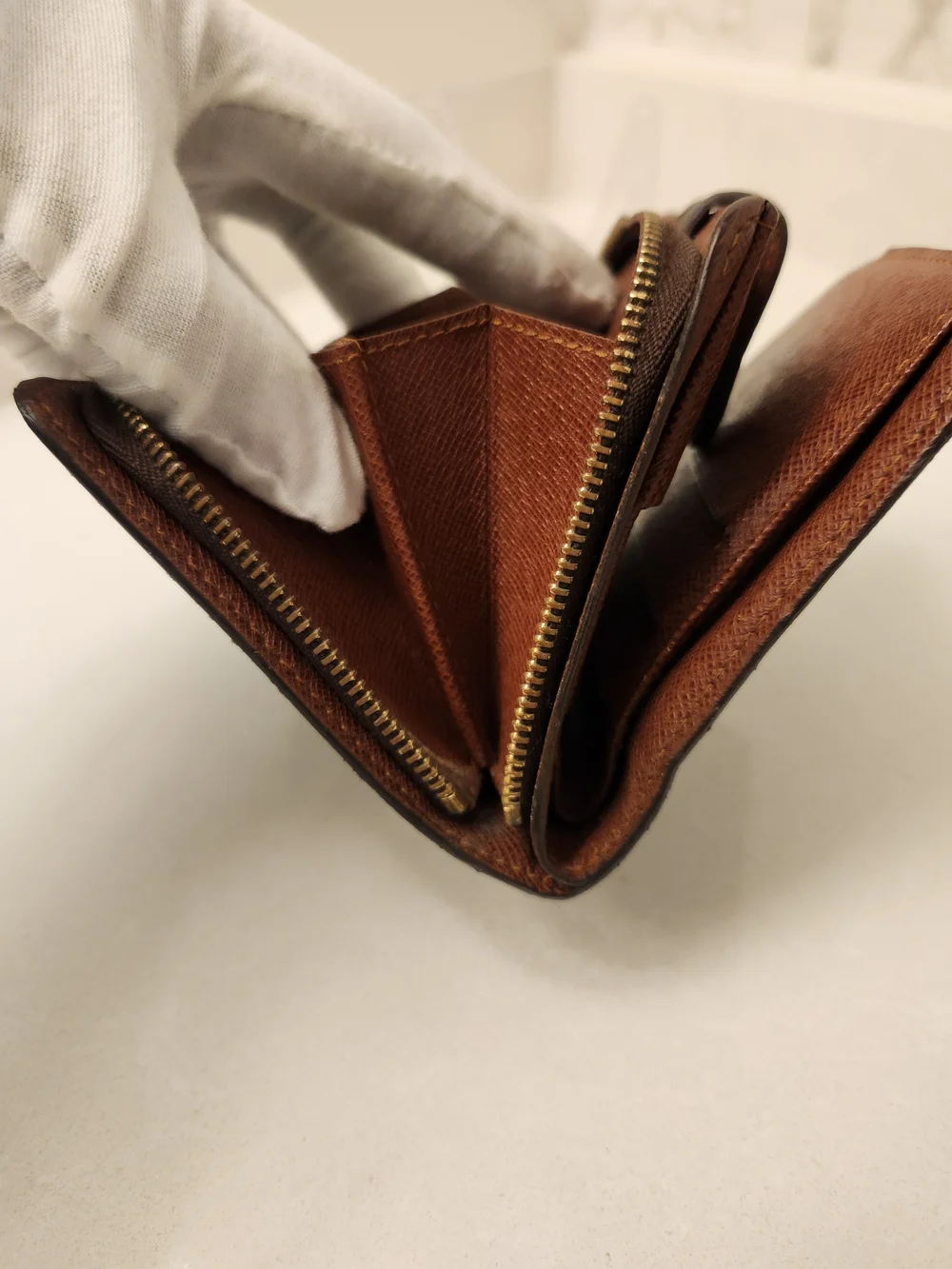 Louis Vuitton Monogram Canvas Zip Compact Wallet With Dustbag
